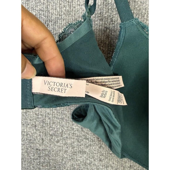 Victoria's Secret Body by Victoria Lined Demi‎ Bra Green Lace 36DD - Picture 6 of 11